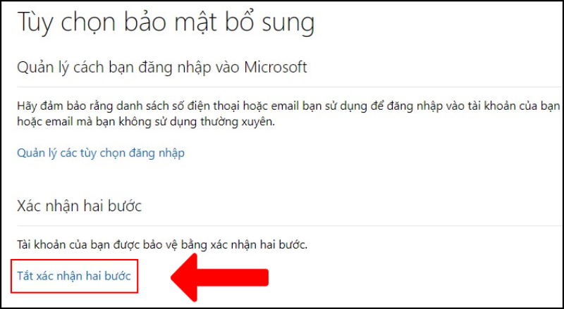 Hoàn tất xác nhận 2 bước